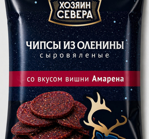 Чипсы из оленины со вкусом вишни Амарена