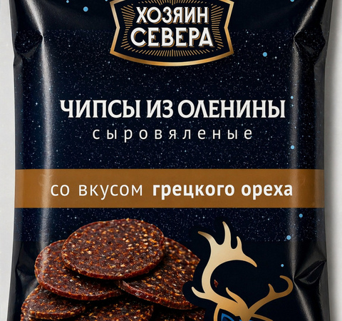 Чипсы из оленины со вкусом грецкого ореха